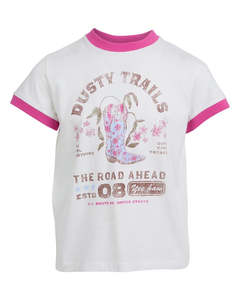 Best Selling: Cowgirl Ringer Tee / Vintage White | Eve Girl