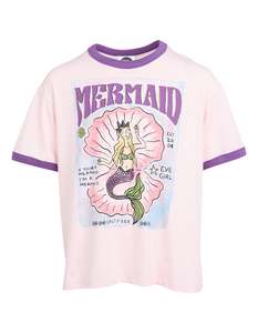 Best Selling: Mermaid Ringer Tee / Purple/ Pink | Eve Girl