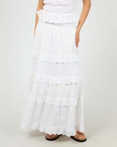 All About Eve: Rain Maxi Skirt / White | All About Eve