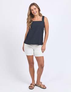 Summer Tops: Lourdes Top / Navy | Foxwood