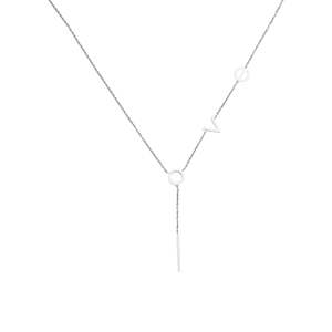 Stainless Steel Lariat Style Bar Necklace