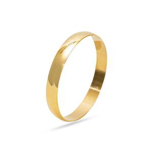 Stainless Steel  Gold Tone Wide Statement Bangle