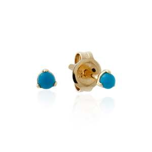 9ct Gold Turquoise Stud Earrings