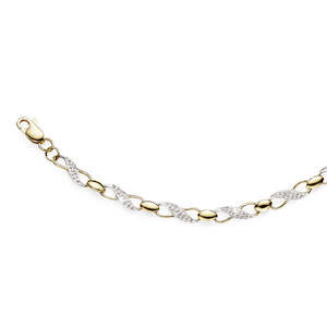 Petites: 9ct Diamond Set Infinity Bracelet
