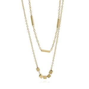 Stainless Steel Gold 2 layer Chain