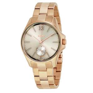 DKNY Eldridge Grey Sunray Dial Rose Golf-tone Ladies Watch