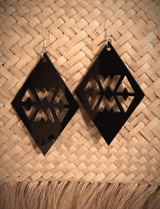 Products: Black AWA Reflections earrings Kohu Design