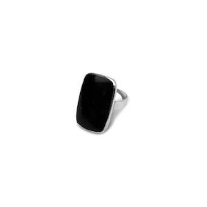 Rings: La Stèle Black Onyx Rectangle Ring