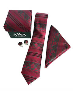 Boxed Tie Set  - Red / Black