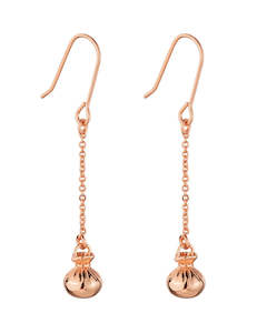 Little Taonga Ws: Poi Earrings Rose Gold
