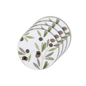 Davis Waddell: Sicily Olive Round Coaster Set (4pc)
