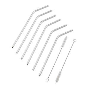 Davis Waddell: Fine Foods Stainless Steel Straws & Brushes (8pc)