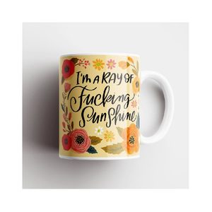 Floral Novelty Mug - I'm A Ray Of F**king Sunshine