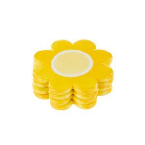 Posey Flower Coaster Set - Yellow (4pc)