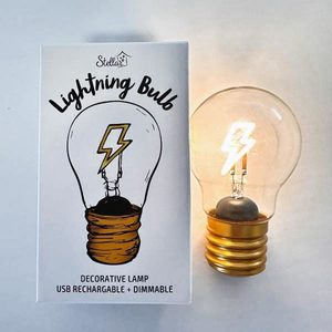 Lighting: LED Filament Lightbulb Night Light (USB) - Lightning Bolt