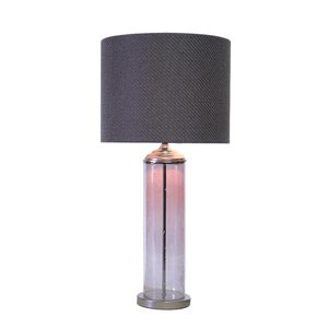Lighting: Kingsley Smoked Glass Lamp (73cm)
