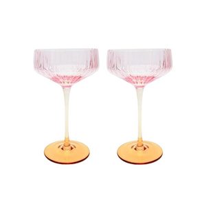 Urban: Ellie Ombre Cocktail Glasses Set/2 - Pink/Yellow