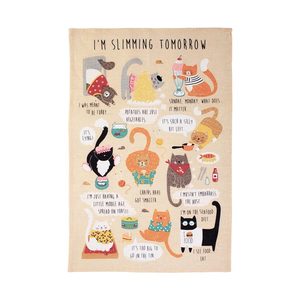 I'm Slimming Tomorrow Tea Towel