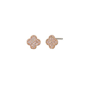 Tiger Tree: Felice Crystal Stud Earrings - Rose Gold