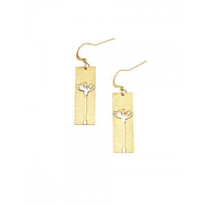 Tiger Tree: Gold Botanical Earrings