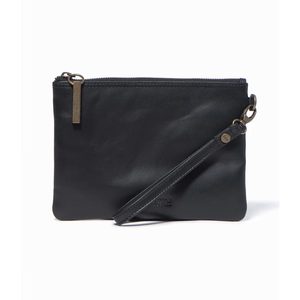 Stitch Hide: Leather Cassie Clutch Classic Collection - Black