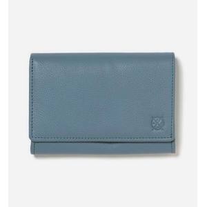 Stitch Hide: Women's Leather Ellie Wallet - Storm Blue