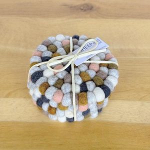 NZ Wool Coasters – Earthy Multi