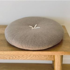 NZ Wool Cross Cushion - Fawn (40cm)