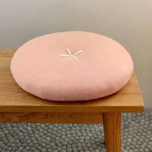 NZ Wool Cross Cushion - Blush (40cm)