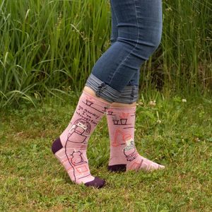 Pink: Women's Socks - Go Away I'm Introverting
