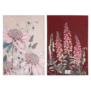 Secret Garden Tea Towel Set/2 - Pink