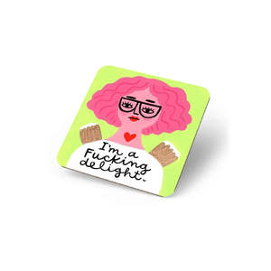 Grumpy Angel Coaster - I'm A Fucking Delight