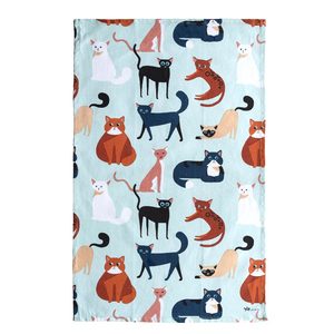 Colourful Cats Tea Towel