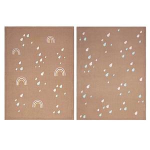 Linens More: Nomad Sand Tea Towel Set (2pc)