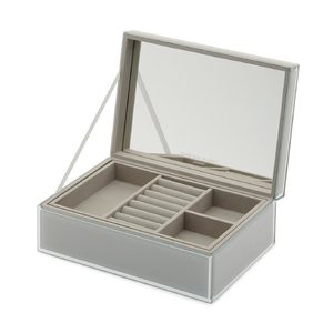Sara Large Jewellery Box - Cool Grey