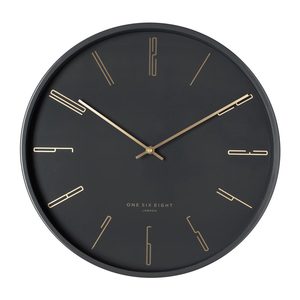 One Six Eight: Maya Clock - Charcoal (40cm)