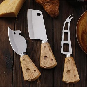 Outdoor Bbq Gifts: Cheese Handle Knife Set (3pc)