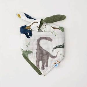 Cotton Muslin Reversible Bandana Bib - Dino Friends