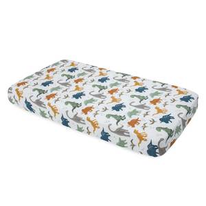 Cotton Muslin Fitted Cot Sheet – Dino Friends