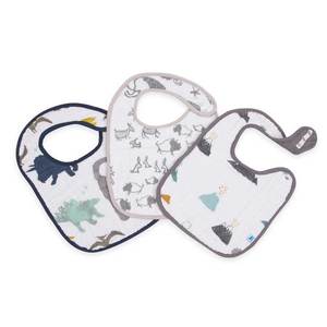 Dinosaurs: Cotton Muslin Classic Bib 3pk - Dino Friends