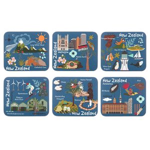 Land Of The Long White Cloud Coaster Set/6