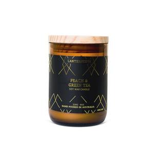 Lantern Cove: Amberesque Candle – Peach & Green Tea