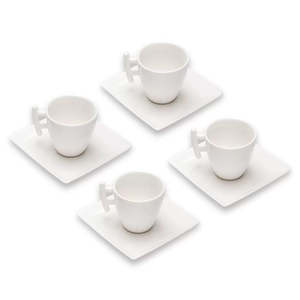 Whyte Cup & Saucer Set (4pc)