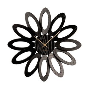 Jumble Sale: Fiore Wall Clock - Black (40cm)