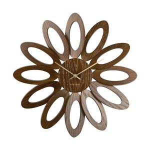 Fiore Wall Clock - Dark Wood (40cm)