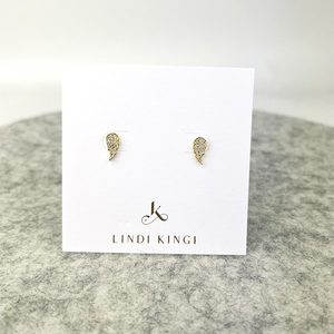 Gold Angel Wing Studs