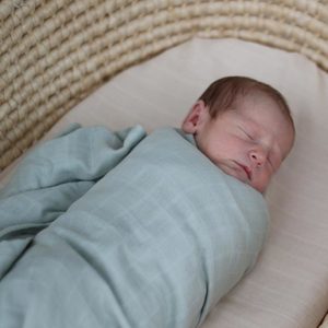 Organic Cotton Muslin Wrap - Sage