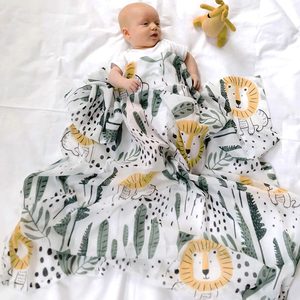 Baby Swaddles Wraps: Leo Lion Baby Muslin Swaddle