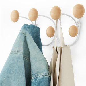 Hidden Gems: Dotsy Wall Hook - White & Natural