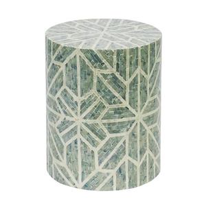 Banyan Home: Cristo Capiz Shell Footstool / Side Table